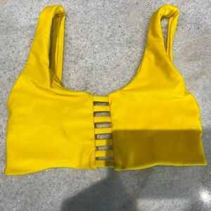 Pakaloha Vibrant Yellow Strappy Crop Top